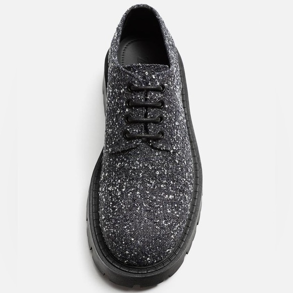 NWT - ZARA MEN’S CHUNKY FABRIC DERBY SHOES, BLUE - SIZE 8 - Picture 13 of 14